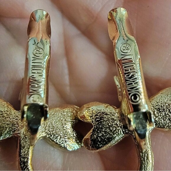 Kirks Folly Gold Dragonfly Pierced Earrings with Iridescent AB Crystal Accents - Picture 6 of 6